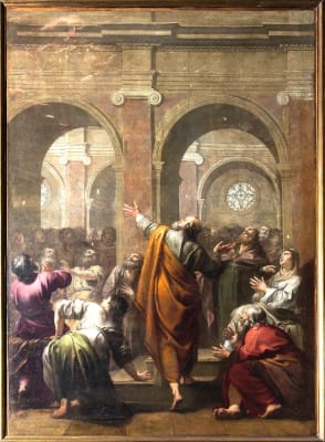Peinture de la descente du Saint-Esprit par Jacques Blanchard
