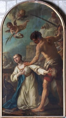 Peinture du martyre de sainte Catherine par Joseph-Marie Vien