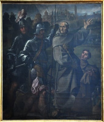Peinture de saint Bernardin de Sienne délivrant la ville de Capri par Ludovico Carrache